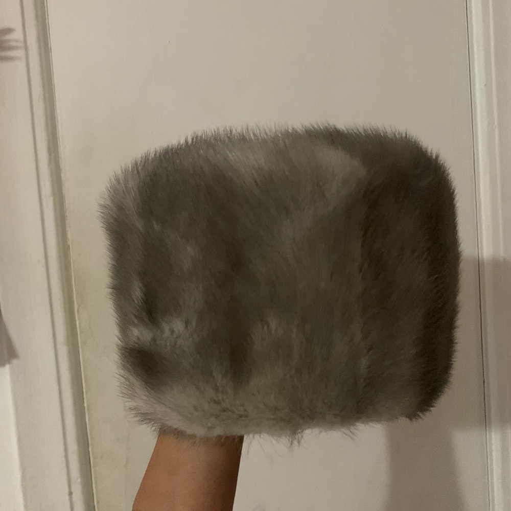 Elegant Gray Fur Hat